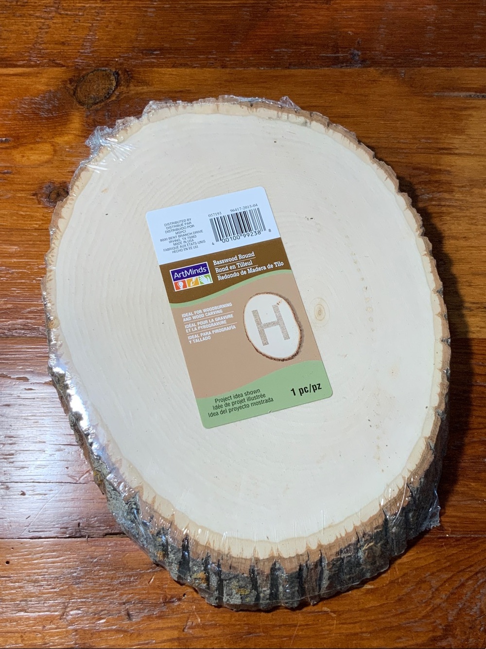🪵 New ArtMinds Natural Basswood Oval Shape Slice